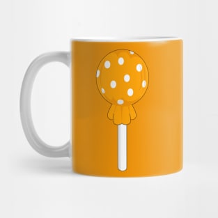 Yellow polka dot lollipop Mug